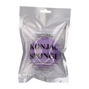 GRACE DAY Konjac Sponge is Perfect For Cleansing Delicate Skin (Purple)